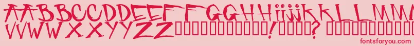 Criminalsecuritypc Font – Red Fonts on Pink Background