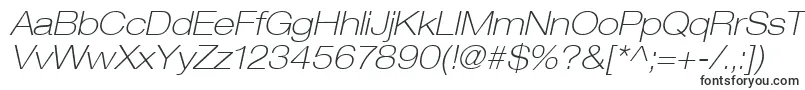 HelveticaLt33ThinExtendedOblique-fontti – brändifontit