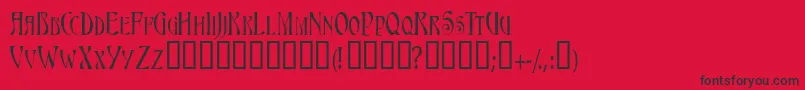 Triestescapsssk Font – Black Fonts on Red Background