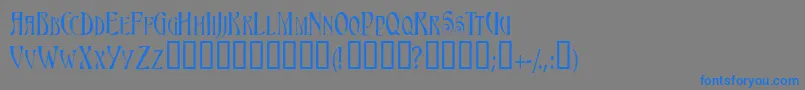 Triestescapsssk Font – Blue Fonts on Gray Background