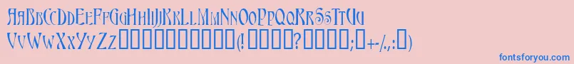 Triestescapsssk Font – Blue Fonts on Pink Background