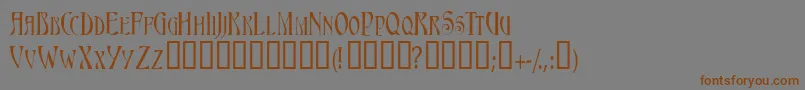 Triestescapsssk Font – Brown Fonts on Gray Background
