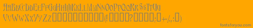 Triestescapsssk Font – Gray Fonts on Orange Background
