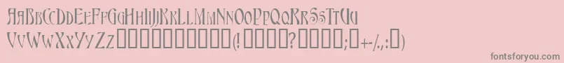 Triestescapsssk Font – Gray Fonts on Pink Background
