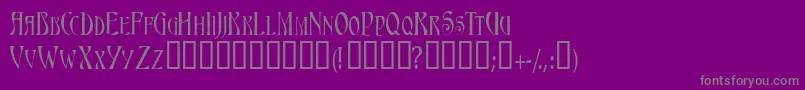 Triestescapsssk Font – Gray Fonts on Purple Background