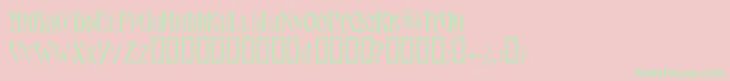 Triestescapsssk Font – Green Fonts on Pink Background
