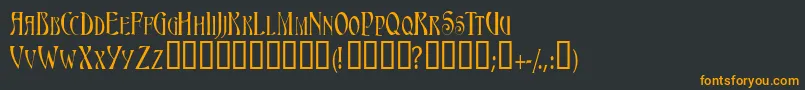 Triestescapsssk Font – Orange Fonts on Black Background