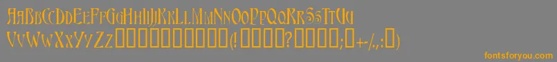 Triestescapsssk Font – Orange Fonts on Gray Background