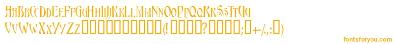 Triestescapsssk Font – Orange Fonts on White Background