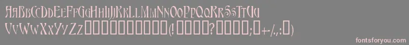 Triestescapsssk Font – Pink Fonts on Gray Background