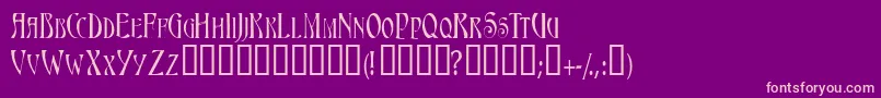 Triestescapsssk Font – Pink Fonts on Purple Background