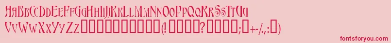 Triestescapsssk Font – Red Fonts on Pink Background