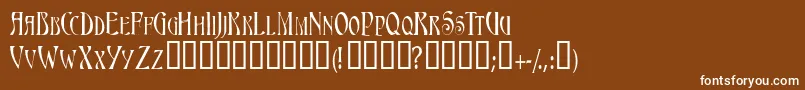 Triestescapsssk Font – White Fonts on Brown Background
