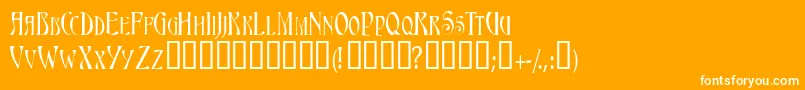 Triestescapsssk Font – White Fonts on Orange Background