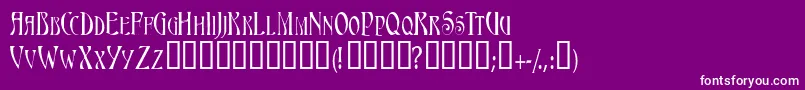 Triestescapsssk Font – White Fonts on Purple Background
