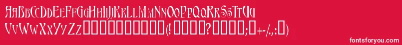 Triestescapsssk Font – White Fonts on Red Background