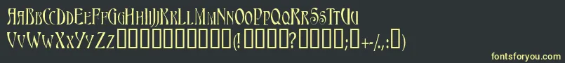 Triestescapsssk Font – Yellow Fonts on Black Background