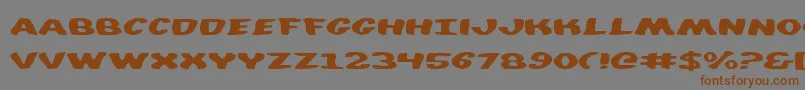 Diegocon-Schriftart – Braune Schriften auf grauem Hintergrund