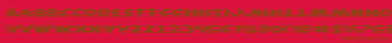 Diegocon Font – Brown Fonts on Red Background