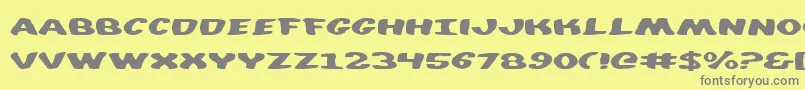 Diegocon-Schriftart – Graue Schriften auf gelbem Hintergrund