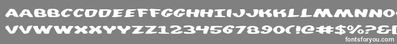 フォントDiegocon – 灰色の背景に白い文字