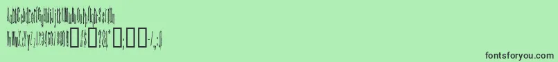Czcionka KinderfeldAoe – czarne czcionki na zielonym tle