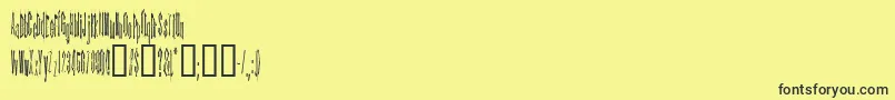 KinderfeldAoe Font – Black Fonts on Yellow Background