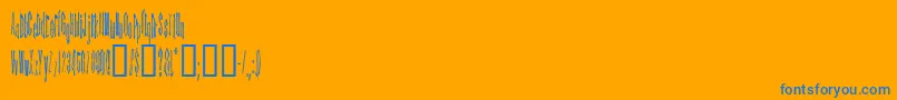 Czcionka KinderfeldAoe – niebieskie czcionki na pomarańczowym tle