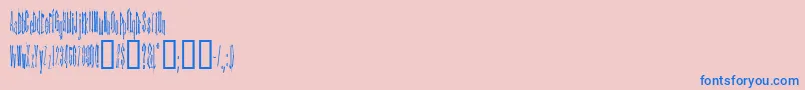 Шрифт KinderfeldAoe – синие шрифты на розовом фоне