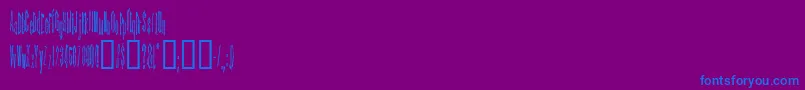 Шрифт KinderfeldAoe – синие шрифты на фиолетовом фоне