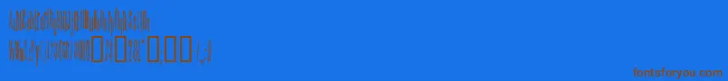 Czcionka KinderfeldAoe – brązowe czcionki na niebieskim tle