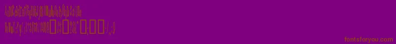 フォントKinderfeldAoe – 紫色の背景に茶色のフォント