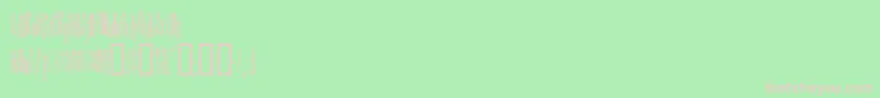 フォントKinderfeldAoe – 緑の背景にピンクのフォント