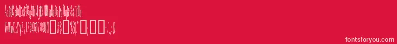 KinderfeldAoe-Schriftart – Rosa Schriften auf rotem Hintergrund