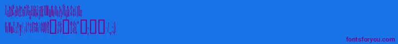 KinderfeldAoe-Schriftart – Violette Schriften auf blauem Hintergrund
