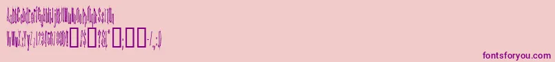 KinderfeldAoe-Schriftart – Violette Schriften auf rosa Hintergrund