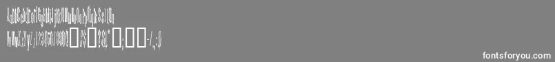KinderfeldAoe-Schriftart – Weiße Schriften auf grauem Hintergrund