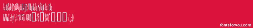Czcionka KinderfeldAoe – białe czcionki na czerwonym tle
