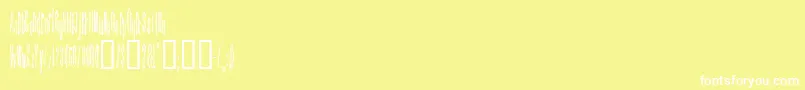 Czcionka KinderfeldAoe – białe czcionki na żółtym tle