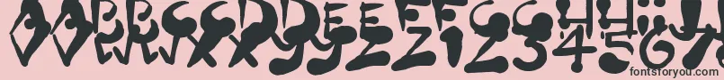 PaintBlobs Font – Black Fonts on Pink Background