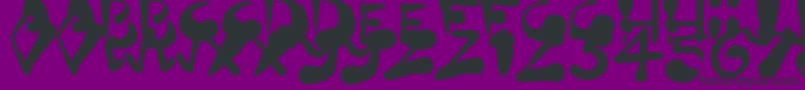 PaintBlobs Font – Black Fonts on Purple Background