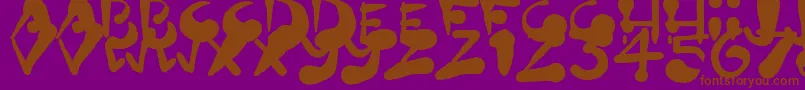 PaintBlobs Font – Brown Fonts on Purple Background