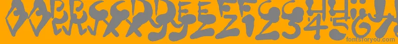 PaintBlobs Font – Gray Fonts on Orange Background