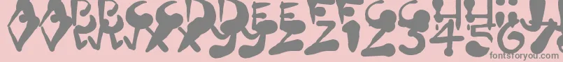 PaintBlobs Font – Gray Fonts on Pink Background