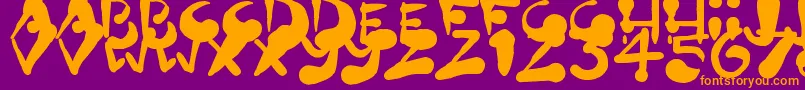 PaintBlobs Font – Orange Fonts on Purple Background