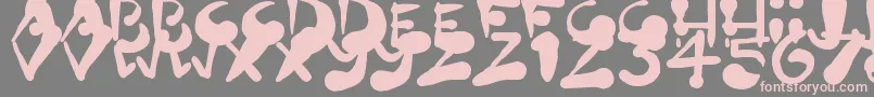 PaintBlobs-Schriftart – Rosa Schriften auf grauem Hintergrund