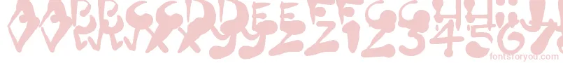 PaintBlobs Font – Pink Fonts on White Background