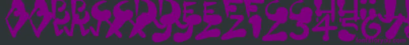 PaintBlobs Font – Purple Fonts on Black Background