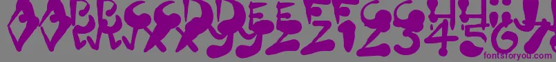 PaintBlobs Font – Purple Fonts on Gray Background