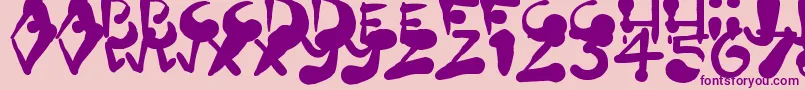 PaintBlobs Font – Purple Fonts on Pink Background
